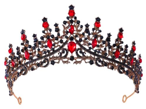 Krone Damen Königin Prinzessin Kostüm Tiara Rapunzel Kostüm Damen Mädchen Kristallkrone Strass Stirnband Prinzessinnenpartys Festzug Hochzeitsfeier Hochzeit Prom Geburtstag