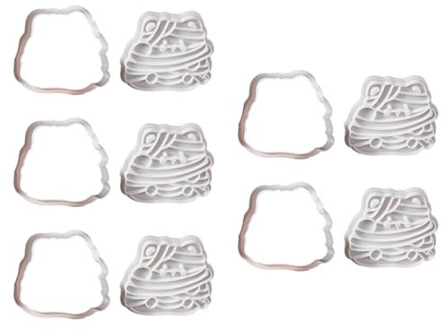 5 moldes para galletas, sello de galletas de oso de Halloween, cortador de galletas, fondant, pastel, cocina, pastelería, herramienta para hornear