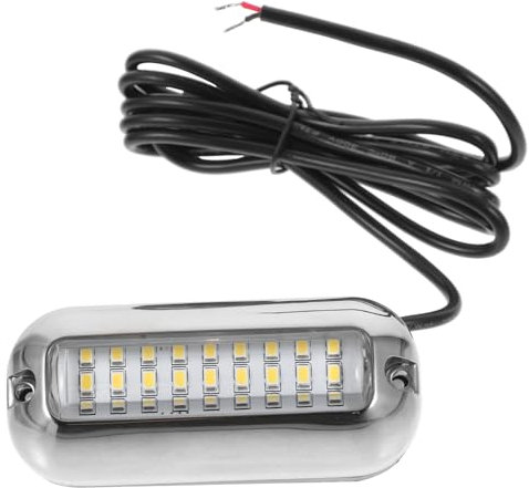 Hemobllo Unterwasser-bootslichter Mit Leds Für Weißes Licht Edelstahlgehäuse Breiter Abstrahlwinkel Installieren