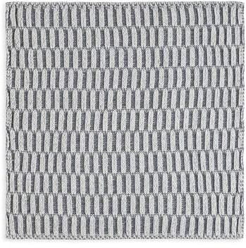KNIT FACTORY - Spültuch Block - Spüllappen - Abwaschlappen - Geschirrtücher - 1 Stück - Ecru/Med Grey - Grau - 27x27 cm