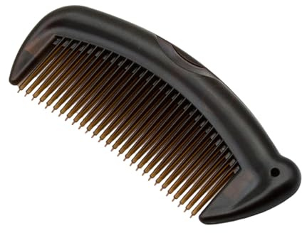 Brosse à cheveux avec bouton pression - Peigne de soin du cuir chevelu avec dents douces pour réduire et masser les curfs - Pour les voyageurs et le bureau - Peigne ergonomique à poignée