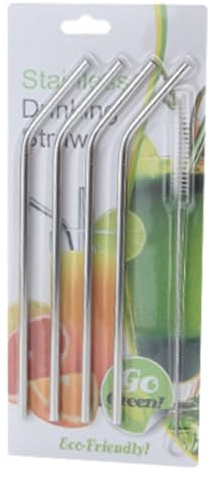 Pailles Inoxydables | Pailles Réutilisables pour Bubble Tea avec Brosse de Nettoyage,Accessoire de Fête pour BBQ Pique-Nique Plage Camping Pêche | Camping Vacances Extérieur