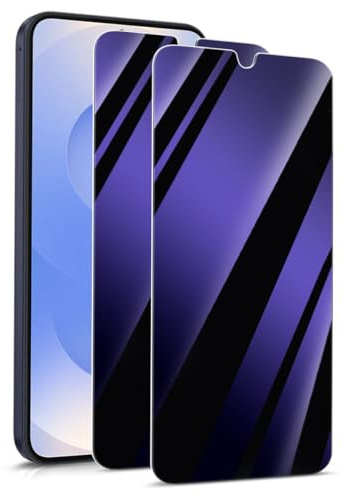 KARYLAX - 2 Pièces Protection d'écran de confidentialité (Violet), Film Protecteur Anti-Espion Effet Miroir Privaty Anti lumière bleue Compatible pour Smartphone Xiaomi Redmi 15 5G