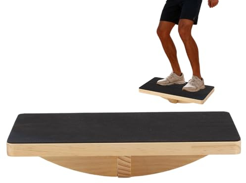 Balansbräda i trä | Halkfri träplattform | ankelförstärkning balansbräda, för kontor gym rehabilitering fitness träning dam yoga pilates