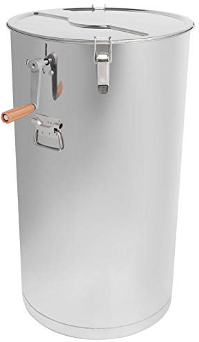 Taidda Extracteur de Miel, Centrifugeuse Manuelle de Séparation de Miel en Acier Inoxydable avec Engrenages en Fonte Intégrés, pour Accessoire D'apiculture