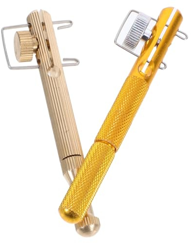 DIYEAH Lot de 2 Outils de Nouage pour Hameçons en Aluminium et Cuivre, Accessoires de Pêche Portables pour Nouer Rapidement la Ligne, Kit de Nouage Compact pour Pêche en Plein Air