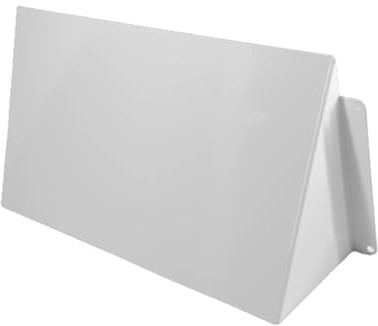H&C VENT Cache Aération Murale Façade Métal Blanc 250 x 120mm │ Grille Aération Vide Sanitaire │ Bouche VMC Hygroréglable │ Grille de Ventilation Extérieure │ Grille d’aération intérieure Protégée