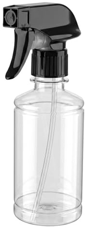 Lafefe 1 PCS 250ml Clear Empty Spray Bottles, Small Water Spray Bottle with Black Nozzle, Adjustable for Hair, Cleaning, Gardening & Plant Care