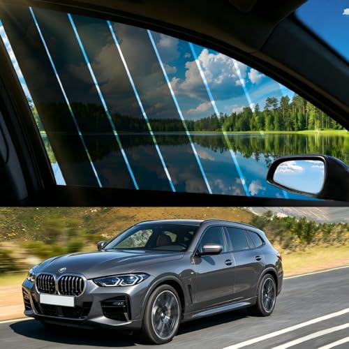 Film de teinte pour vitres de voiture 3% VLT, film de teinte auto-adhésif pour vitres de voiture, protection de la vue, film pour fenêtre de voiture résistant aux rayures, bloque les rayons UV/IR