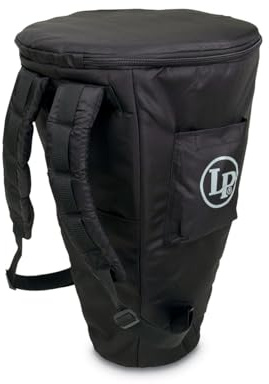 LP Latin Percussion LP547-BK Djembe Tasche, verstärkte Nylontasche, Schultergurte, Außenfach, für Djembe bis 33cm