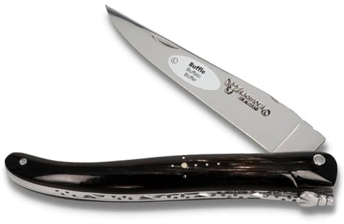 Laguiole en Aubrac Taschenmesser 12 cm L0512BUIF Griff Büffelhorn Messer Klinge glänzend