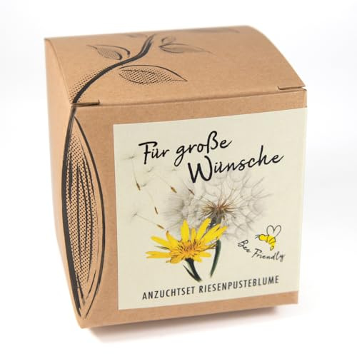 Geschenk-Anzuchtset RIESENPUSTEBLUME inklusive Anzuchttopf, Substrat und Anleitung