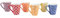 Excelsa 60670 Etnika Set 6 Tazze Mug, Porcellana, Multicolore