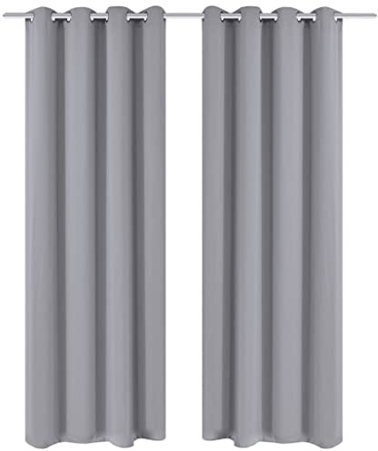 vidaXL 2X Verdunklungsvorhang 135x245cm Blackout Thermogardine Vorhang Gardine