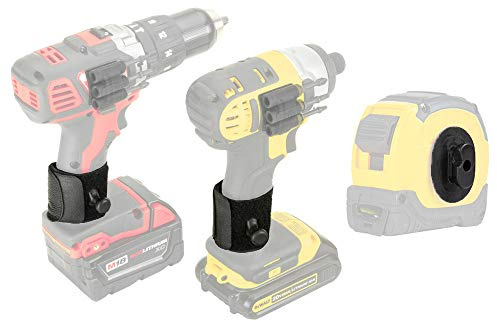 Spider Tool Holster - Expansion Set - 2 Elastic Tool Grips + 1 Adhesive Tool Tab for Carrying a Power Drill, Driver, Multi Tool, Tape Measure, Hammer, Pneumatic and More from a Spider Tool Holster!