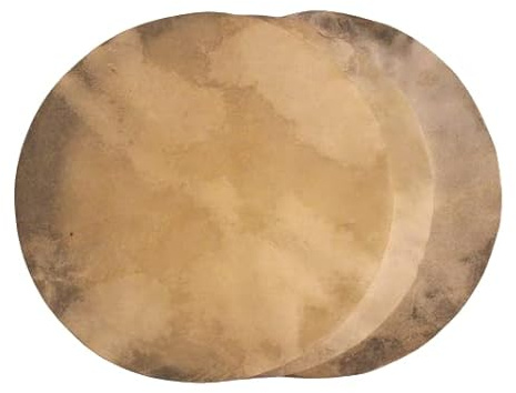 Ziegenfell Djembe Kopf | Ziegenfell für Trommel Doumbek | Natürliches, flaches Rundstück Ziegenhaut Kopf gegerbt von AnNafi (76,2 cm)