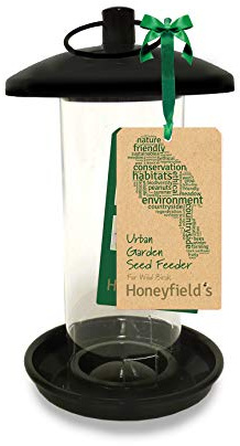 Honeyfields 71484997 Hanging Wild Bird Seed Feeder, Urban Garden Design in Black & Metal , 20.0 cm*11.2 cm*11.2 cm