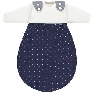 Alvi Baby-Mäxchen 3-teilig Baumwolle Baby Schlafsack Set, 2.5 TOG, Sommer- und Winterschlafsack, mitwachsendes Schlafsystem aus Baumwolle LaLeLu - Blau