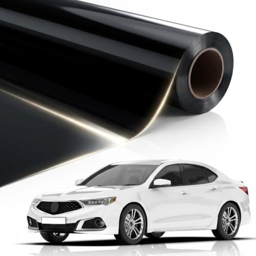 Film Teinté Voiture BLACKGLASS IX® Rouleau de Qualité Pro pour Vitres et Véhicules (30% TLV, 6mx65cm, 2 Épaisseurs, Medium Smoke) Film Solaire Anti-Reflet Anti-Regard - Mode d’Emploi