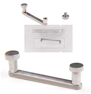 WARRIOR Sterile Piercing Dermal Anchor Barbell Titanio G23 Barra Surface con Dischi 16G(1,2mm) con Due Sfere a 3mm (PTS-04) (10)