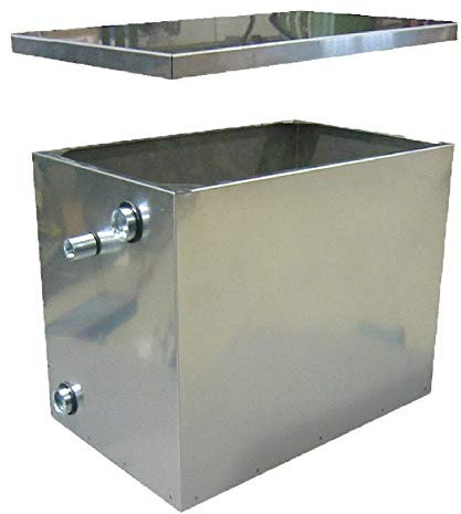 VASO DI ESPANSIONE IN ACCIAIO INOX LT. 30 - CM. 41 X 26 X H.31