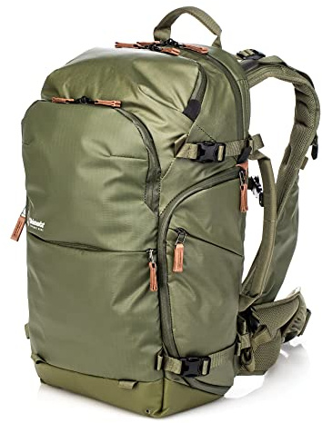 Shimoda Explore V2 25 Sac à dos résistant à l'eau pour appareil photo reflex numérique/compact, batteries et objectifs, système d’unité centrale modulaire pour appareil compact, vert kaki (520-153)
