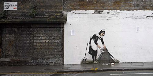 Bild auf gerollter Leinwand, Regents Park Rd Camden London-Graffiti, zugeschrieben Banksy Anonymous, horizontaler Kunstdruck, Regents Park Rd Camden London, 35_X_70_in