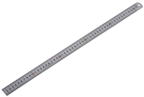 Graootoly Lineal, doppelseitig, Edelstahl, gerade, 50 cm