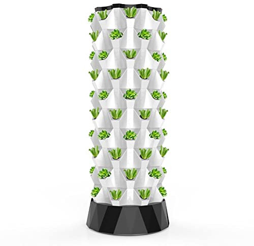 Tour hydroponique, système de culture hydroponique, système de culture aquaponique, kit de culture aéroponique pour herbes, fruits et légumes avec pompe hydratante, minuterie, adaptateur, lit de semis
