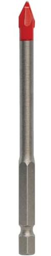 Diablo Hard Tile & Stone Carbide Tipped Drill Bit - Ideal for Hammer and Rotary Drills - 1/4 Diameter, Hex Shank, 3-1/2 Length - DMANSP1030