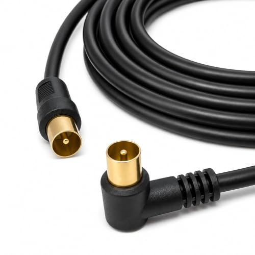 DRUT 4m TV Male to Male Plug Coaxial Cable RG6 Aerial Digital Antenna RF