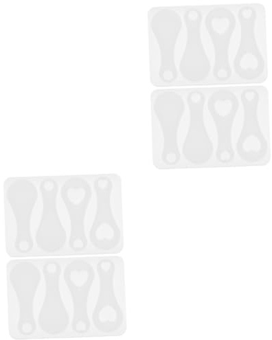 Lurrose 4pcs Silicone Trolley Token Mold DIY Key Ring Mold for Shopping Trolleys Portable and Reusable