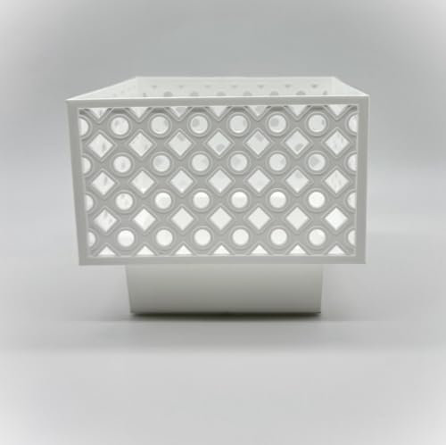 Kimmel Set di 2 vasi rettangolari per orchidee, 11 cm, colore bianco