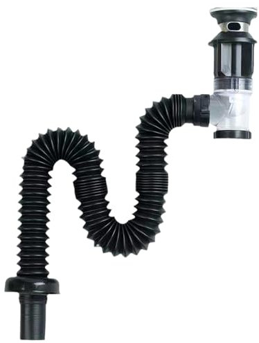 Abflussrohr für Waschbecken, geruchshemmend, geräuschlos, für Waschbecken, Abflussrohr, rostfrei, für Badezimmer, Wohnmobile, Küche