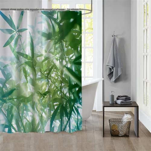 Duschvorhang PlantsShower Curtain Curtains, Duschvorhänge Duschrollo 100x180cm Duschvorhang Mit Gewicht Badewanne, Duschrollo, Badewanne Duschvorhang Textil Stoff Waschbar Bad Vorhang Badevorhang 1101