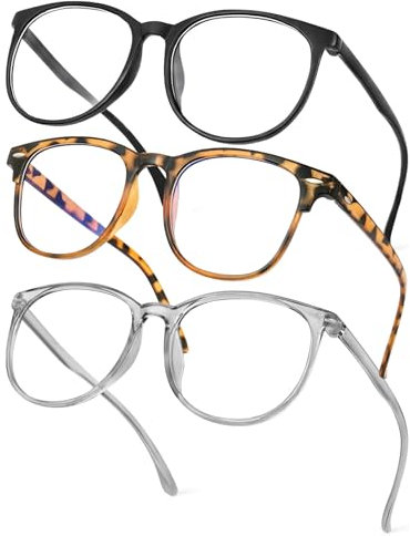Belligern Blue Light Blocking Glasses 3 PCS Light Anti Glare Glasses Prevent Headaches and Eye Fatigue Computer Glasses Fashion Glasses Lightweight and Wear-Resistant Suitable for Men and Women