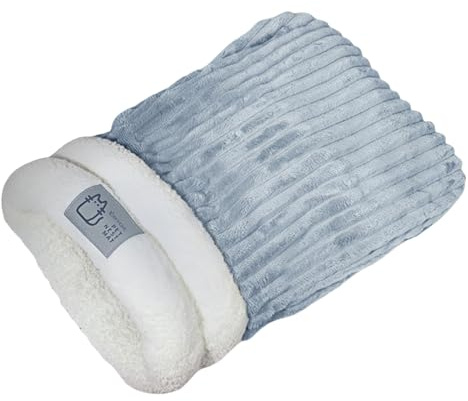 champracer Schlafsack für Katzen Katzenschlafsack Kuschelhöhle Katze Warm Katzenbett Katzensack Gifts for Small Cats and Dogs (Grau,M)