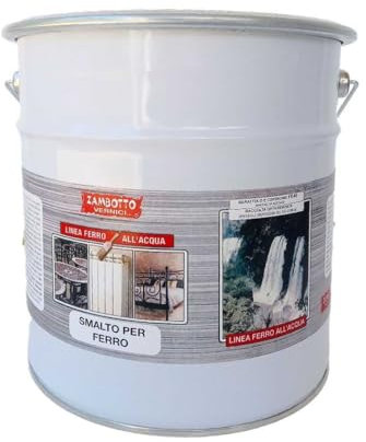 ZAMBOTTO VERNICI Satin Water Iron Enamel for Indoor and Outdoor Use 0.75 to 5 Litres (RAL 6005 - Dark Green 2216, 10L)
