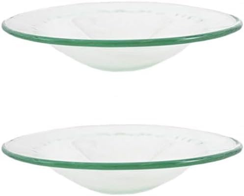 Pack of 2pcs Spare Glass Dishes/Bowls for Oil Burners -12cm Diameter