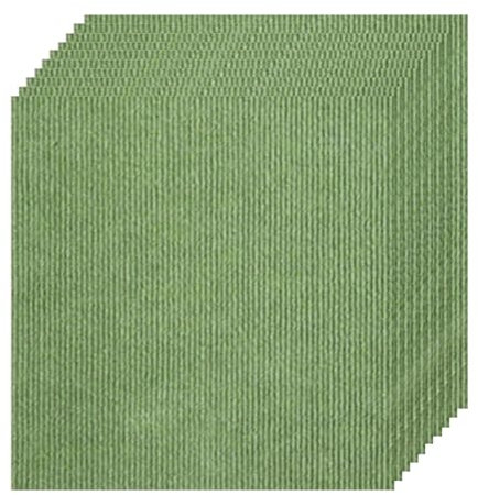 Fudaiki 10 Pcs Carrés de Moquette Autocollants Dalles de Sol Carreaux de Sol Faciles Décoller et Coller Dalles de Moquette Antidérapantes et Résistantes pour Salon et Chambre Vert 50x50cm