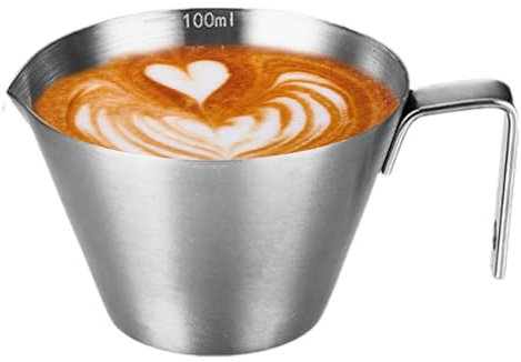 Taza medidora de, taza de café expreso | vaso de acero de precisión para invitados de metal con escala para preparar café preciso, herramienta para el hogar, cocina, espuma de leche