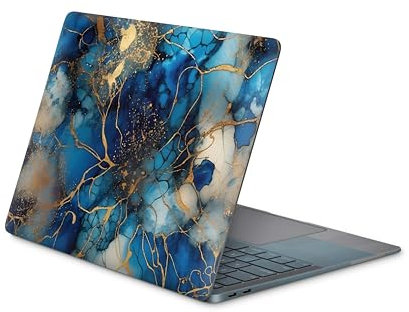 Skins4u Laptop Aufkleber, Notebook Skin Schutzfolie, Seidenmatt, Kratzfest, Blasenfrei, Selbstklenend Vinylfolie Rückstandslos Entfernbar 10 bis 17 Zoll Laptops (Golden Fantasy, 30x20cm)