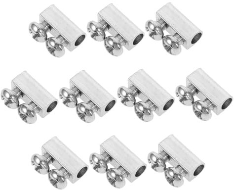 UKCOCO 10stücke Drahtseilklemme Aus Verstellbare Doppellochklemme Für Kabelbefestigung Hänge Und Positionierungslösung Für Beleuchtung Und Hardware Robust Und Installieren