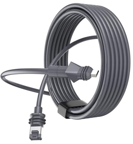 Câble Ethernet satellite rectangulaire pour routeur Gen3 vers extension 26 AWG IP68 étanche 10 m Utilisation en extérieur Résistant à la chaleur et au froid