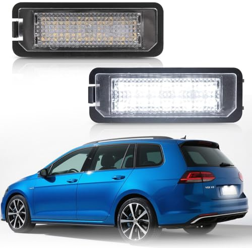 NSLUMO LED-Kennzeichenbeleuchtung für V/W Golf 4 IV 5 V 6 VI 7VII Polo III | IV V für LED-Kennzeichenleuchte für popular Modelle like V/W Golf (MK4–MK8 Hatchback/Wagon 1998-2022 Plug-and-Play