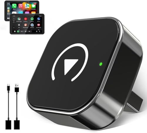2025 Upgraded 2-in-1 Wireless CarPlay Adapter: unterstützt CarPlay+Android Auto, Bluetooth 5.0 drahtlose Verbindung, Plug &Play
