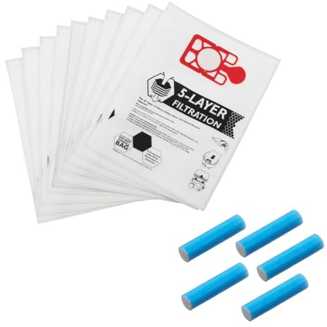 Reliapart Microfibre Vacuum Dust Bags With Filters (10 Pack) + 5 Fresheners for Numatic Henry, Hetty, James Series NVM-1CH 604015 Hoover Bag Replacement