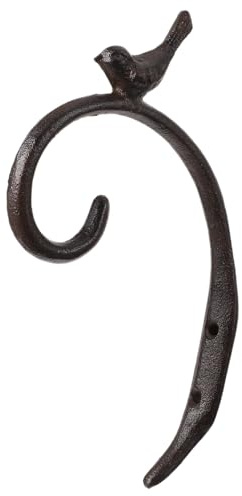 Housoutil Crochet Décoratif Style Rustique Minimaliste en Fer pour Pot de Fleurs à Suspendre Finition Lisse sans Bavure pour Jardin et Maison