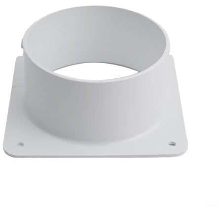 Flangia di connettore per condotto in plastica per presa d'aria, adatta per tubi di ventilazione dritti in sistemi HVAC, compatibile con ventole e cappe aspiranti (100 mm)