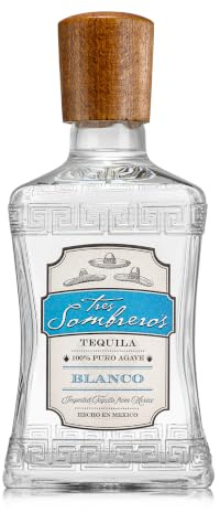 Tres Sombreros Puro Blanco 100 Percent Agave Tequila, 70 cl